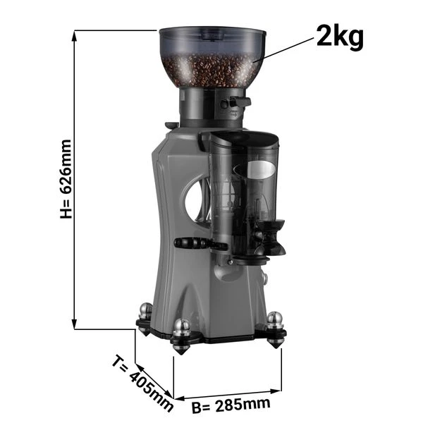 Kaffeemühle - Grau - 2kg - 356 Watt - 45dB 1 Kaffeemühle - Grau - 2kg - 356 Watt - 45dB
