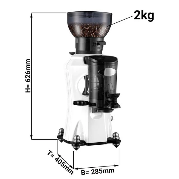 Kaffeemühle - Weiß - 2kg - 356 Watt - 45 DB 1 Kaffeemühle - Weiß - 2kg - 356 Watt - 45 DB