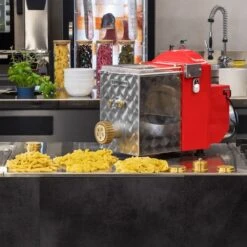 Elektrische Nudelmaschine - 8 Kg/h - 370 Watt - Inkl. Elektrischer Nudelteigschneider 25 Elektrische Nudelmaschine - 8 Kg/h - 370 Watt - Inkl. Elektrischer Nudelteigschneider -Koch Set Haus NMF8 EN stock 0d34
