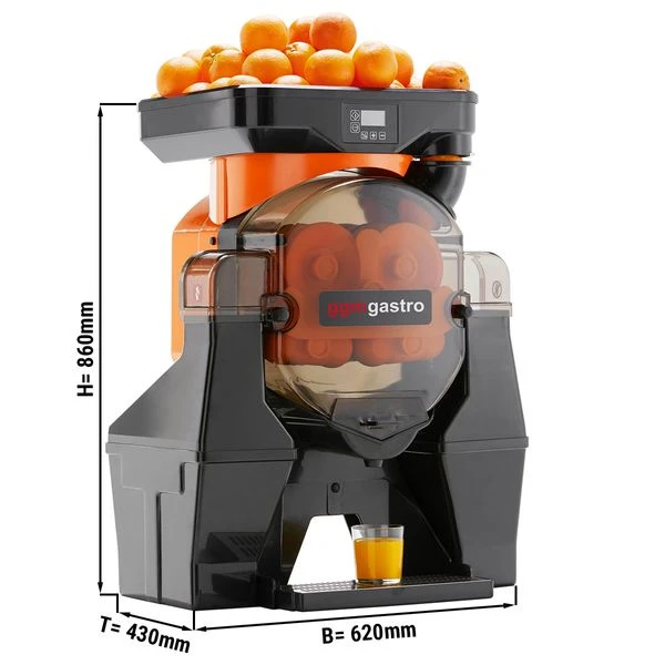 Elektrische Orangenpresse - Orange - Manuelle Zufuhr - Inkl. Automatischem Reinigungsmodus 1 Elektrische Orangenpresse - Orange - Manuelle Zufuhr - Inkl. Automatischem Reinigungsmodus