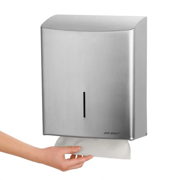 AIR-WOLF | Papierhandtuchspender - Für 600 Handtücher - Edelstahl 3 AIR-WOLF | Papierhandtuchspender - Für 600 Handtücher - Edelstahl – Bild 3