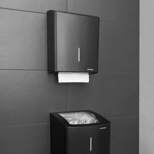 AIR-WOLF | Papierhandtuchspender - Für 600 Handtücher - Edelstahl - Schwarz 12 AIR-WOLF | Papierhandtuchspender - Für 600 Handtücher - Edelstahl - Schwarz – Bild 12