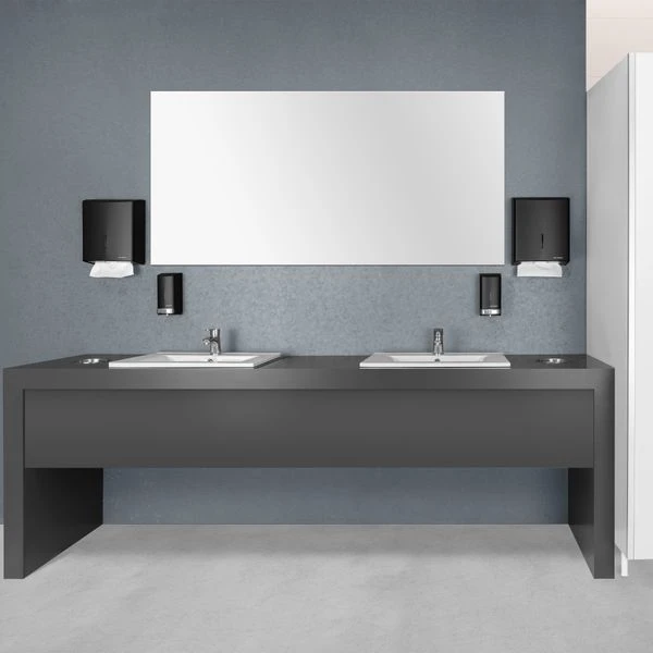 AIR-WOLF | Papierhandtuchspender - Für 600 Handtücher - Edelstahl - Schwarz 13 AIR-WOLF | Papierhandtuchspender - Für 600 Handtücher - Edelstahl - Schwarz – Bild 13