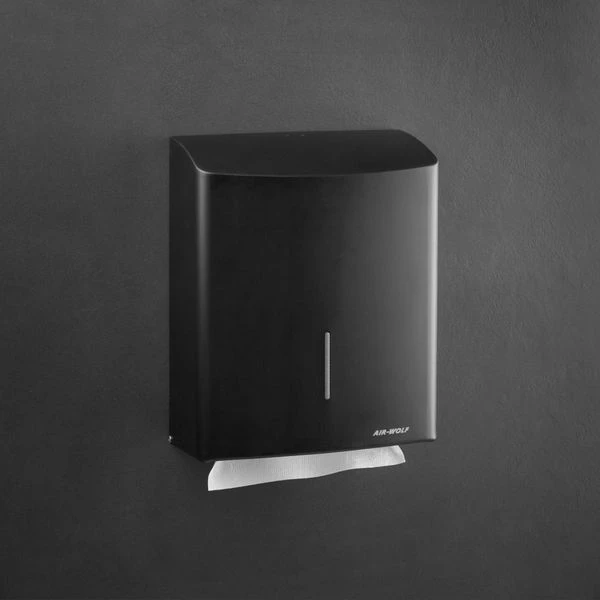 AIR-WOLF | Papierhandtuchspender - Für 600 Handtücher - Edelstahl - Schwarz 10 AIR-WOLF | Papierhandtuchspender - Für 600 Handtücher - Edelstahl - Schwarz – Bild 10