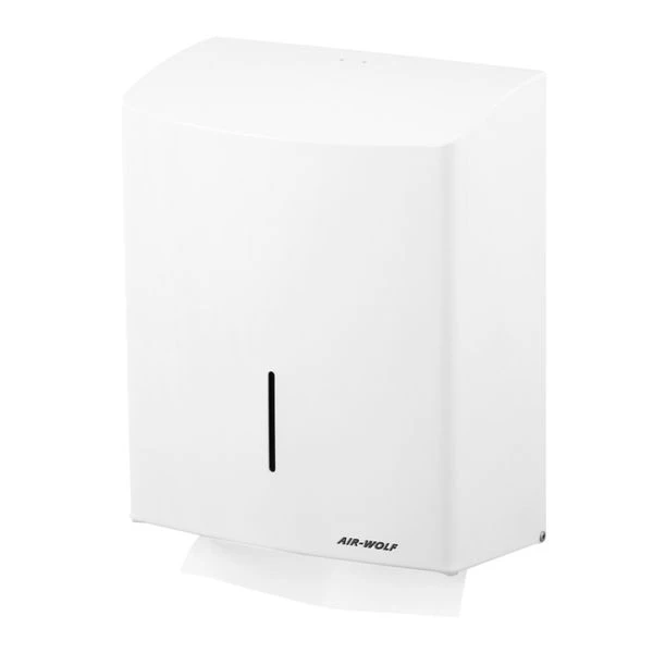 AIR-WOLF | Papierhandtuchspender - Für 600 Handtücher - Edelstahl - Weiß 2 AIR-WOLF | Papierhandtuchspender - Für 600 Handtücher - Edelstahl - Weiß – Bild 2