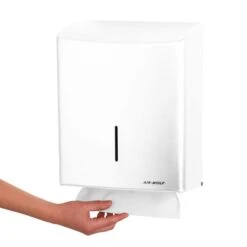 AIR-WOLF | Papierhandtuchspender - Für 600 Handtücher - Edelstahl - Weiß 12 AIR-WOLF | Papierhandtuchspender - Für 600 Handtücher - Edelstahl - Weiß -Koch Set Haus PTSWAW6 2 8151