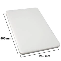 Schneidebrett - 25 X 40 Cm - Dicke 2 Cm - Weiß