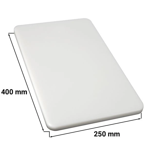 Schneidebrett - 25 X 40 Cm - Dicke 2 Cm - Weiß 1 Schneidebrett - 25 X 40 Cm - Dicke 2 Cm - Weiß