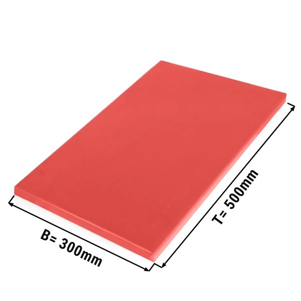 Schneidebrett - 30 X 50 Cm -Dicke 2 Cm - Rot 1 Schneidebrett - 30 X 50 Cm -Dicke 2 Cm - Rot