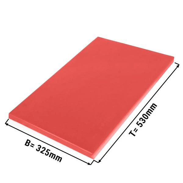 Schneidebrett - 32,5 X 53 Cm - Dicke 2 Cm -Rot 1 Schneidebrett - 32,5 X 53 Cm - Dicke 2 Cm -Rot