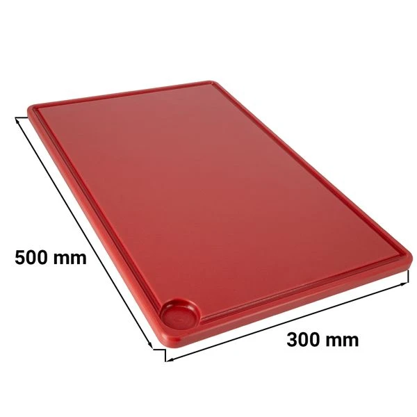 Schneidebrett Mit Saftrille - 30 X 50 Cm - Rot 1 Schneidebrett Mit Saftrille - 30 X 50 Cm - Rot