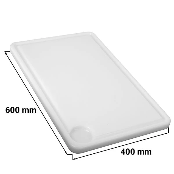 Schneidebrett Mit Saftrille - 40 X 60 Cm - Weiß 1 Schneidebrett Mit Saftrille - 40 X 60 Cm - Weiß