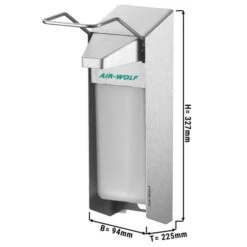 AIR-WOLF | Seifen- & Desinfektionsspender Mit Bedienhebel - 1000ml - Edelstahl