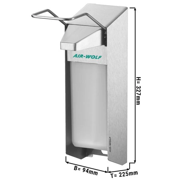 AIR-WOLF | Seifen- & Desinfektionsspender Mit Bedienhebel - 1000ml - Edelstahl 1 AIR-WOLF | Seifen- & Desinfektionsspender Mit Bedienhebel - 1000ml - Edelstahl