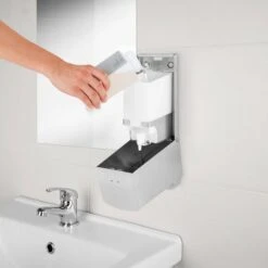 AIR-WOLF | Seifen- & Desinfektionsspender Mit Druckknopf - 800ml - Edelstahl 18 AIR-WOLF | Seifen- & Desinfektionsspender Mit Druckknopf - 800ml - Edelstahl -Koch Set Haus SDSEAW8 008 c580