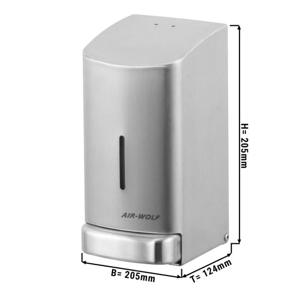 AIR-WOLF | Seifen- & Desinfektionsspender Mit Druckknopf - 800ml - Edelstahl 1 AIR-WOLF | Seifen- & Desinfektionsspender Mit Druckknopf - 800ml - Edelstahl