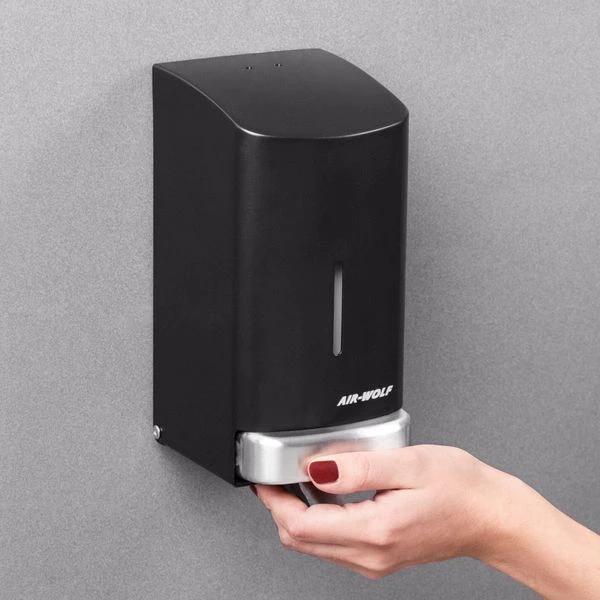 AIR-WOLF | Seifen- & Desinfektionsspender Mit Druckknopf - 800ml - Edelstahl - Schwarz 5 AIR-WOLF | Seifen- & Desinfektionsspender Mit Druckknopf - 800ml - Edelstahl - Schwarz – Bild 5