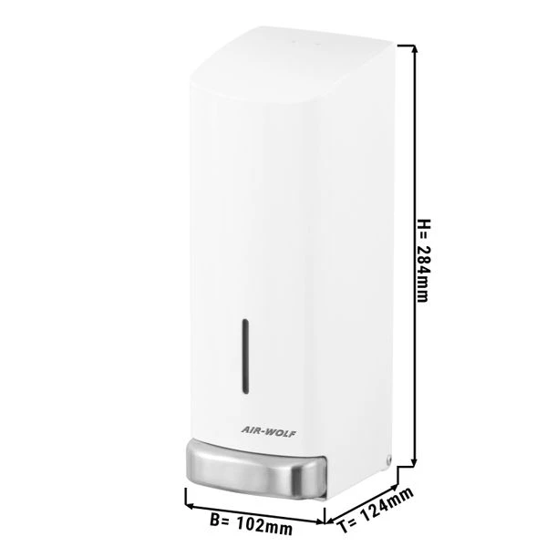 AIR-WOLF | Seifen- & Desinfektionsspender Mit Druckknopf - 1200ml - Edelstahl - Weiß 1 AIR-WOLF | Seifen- & Desinfektionsspender Mit Druckknopf - 1200ml - Edelstahl - Weiß