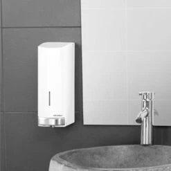 AIR-WOLF | Seifen- & Desinfektionsspender Mit Druckknopf - 1200ml - Edelstahl - Weiß 17 AIR-WOLF | Seifen- & Desinfektionsspender Mit Druckknopf - 1200ml - Edelstahl - Weiß -Koch Set Haus SDSWAW12 7 7baf