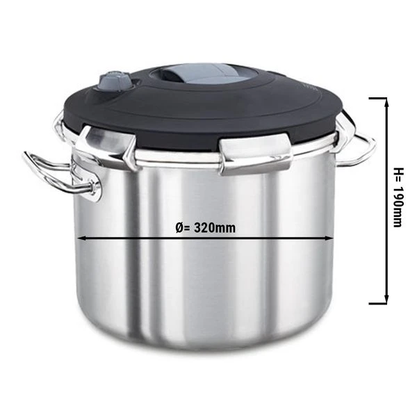 Schnellkochtopf - Ø 320 Mm - Höhe: 190 Mm - Inkl. Deckel 1 Schnellkochtopf - Ø 320 Mm - Höhe: 190 Mm - Inkl. Deckel