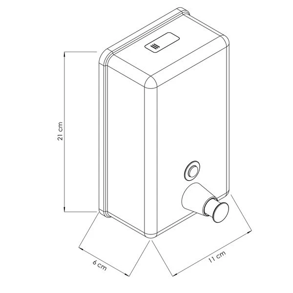 Seifenspender Mit Druckknopf - 1000 Ml - Edelstahl 2 Seifenspender Mit Druckknopf - 1000 Ml - Edelstahl – Bild 2