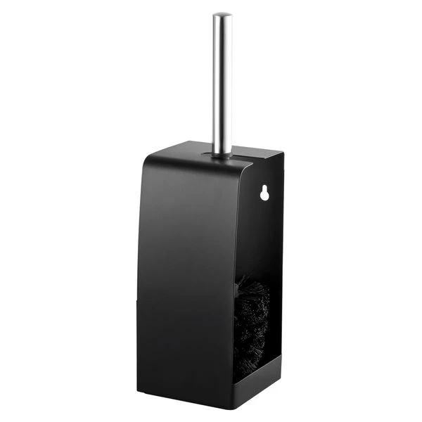Toiletten-Bürstengarnitur - Edelstahl - Schwarz 2 Toiletten-Bürstengarnitur - Edelstahl - Schwarz – Bild 2