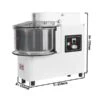 Teigknetmaschine - 53 Liter / 43 Kg - 2 Geschwindigkeiten - Kessel Abnehmbar Und Rührwerk Aufklappbar