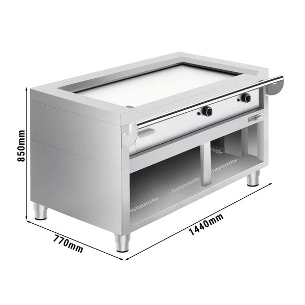 Gas Teppanyaki Grill - 17 KW - Glatte Bratplatte 1 Gas Teppanyaki Grill - 17 KW - Glatte Bratplatte