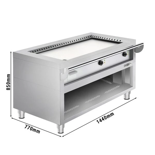 Gas Teppanyaki Grill - 8,5 KW - Glatte Bratplatte 1 Gas Teppanyaki Grill - 8,5 KW - Glatte Bratplatte