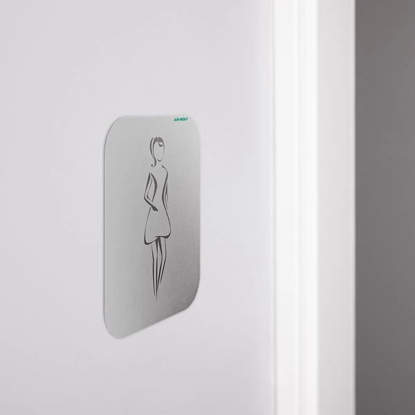 AIR-WOLF | Türschild "Damen" - Selbstklebend - Edelstahl 2 AIR-WOLF | Türschild "Damen" - Selbstklebend - Edelstahl – Bild 2