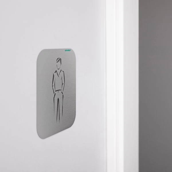 AIR-WOLF | Türschild "Herren" - Selbstklebend - Edelstahl 2 AIR-WOLF | Türschild "Herren" - Selbstklebend - Edelstahl – Bild 2