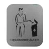 AIR-WOLF | Türschild "Hygienebehälter" - Selbstklebend - Edelstahl