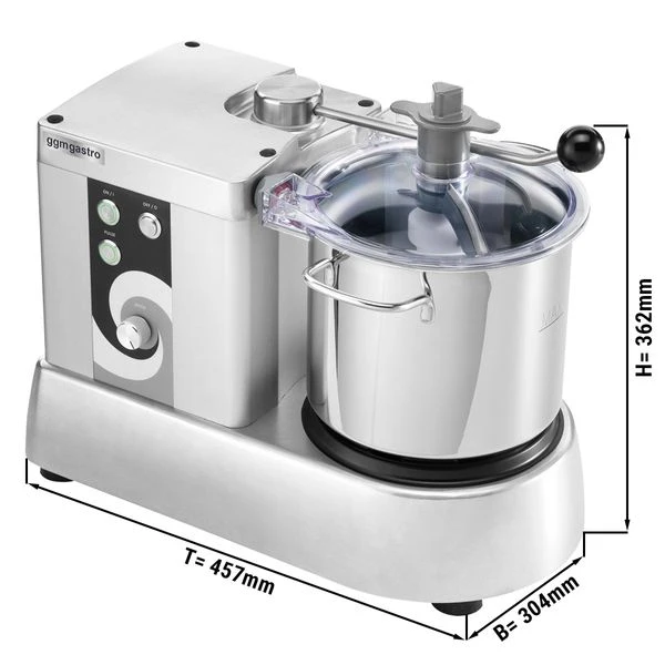 Cutter - 5,3 Liter - 350 Watt - 230 Volt - 600-2800rpm 1 Cutter - 5,3 Liter - 350 Watt - 230 Volt - 600-2800rpm