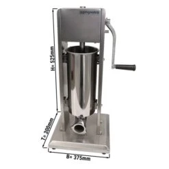 Manueller Wurstfüller - 3 Liter - Edelstahl