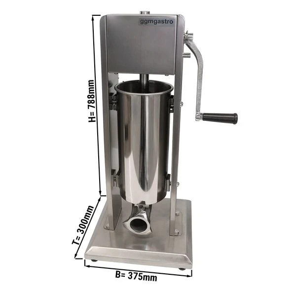 Manueller Wurstfüller - 7 Liter - Edelstahl 1 Manueller Wurstfüller - 7 Liter - Edelstahl