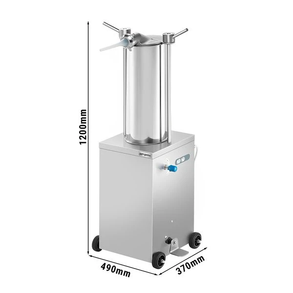Hydraulischer Wurstfüller - 15 Liter - 560 Watt - Edelstahl 1 Hydraulischer Wurstfüller - 15 Liter - 560 Watt - Edelstahl
