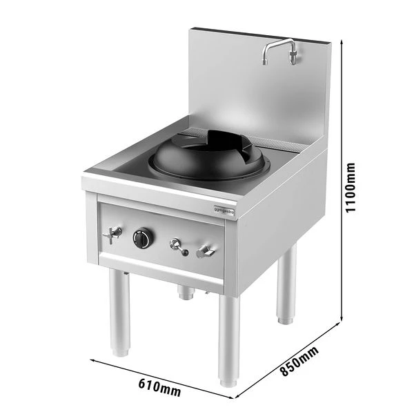 Gas Wok-Herd - 27,5 KW - 1 Kochstelle 1 Gas Wok-Herd - 27,5 KW - 1 Kochstelle