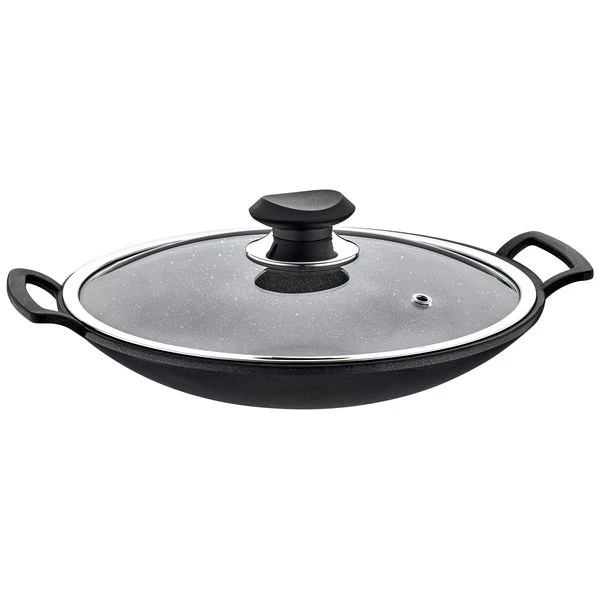 Wok Ø 300 Mm Antihaft Mit Glasdeckel 2 Wok Ø 300 Mm Antihaft Mit Glasdeckel – Bild 2
