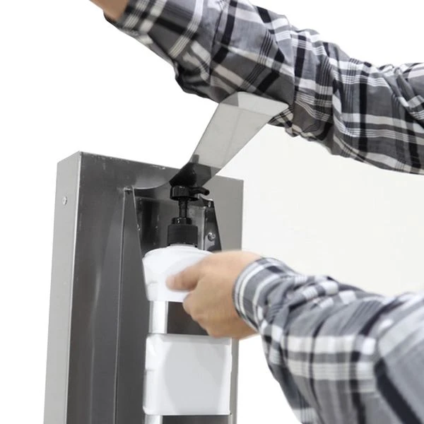 Edelstahl Desinfektionsspender - Bedienung Mit Dem Ellenbogen 5 Edelstahl Desinfektionsspender - Bedienung Mit Dem Ellenbogen – Bild 5