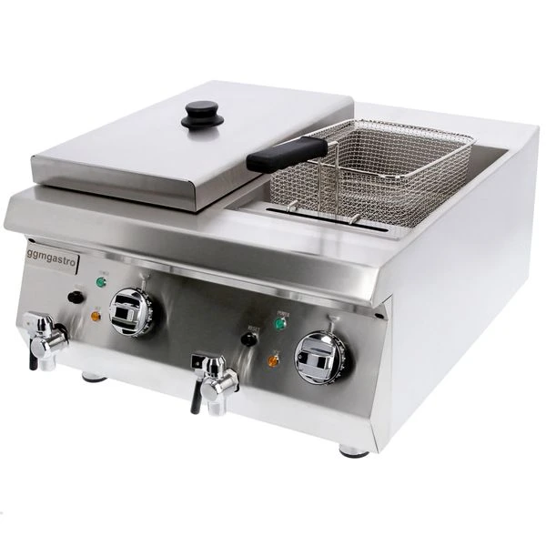 Doppelfritteuse - 600mm - 8+8 Liter - 9 KW - Mit Ablasshahn 3 Doppelfritteuse - 600mm - 8+8 Liter - 9 KW - Mit Ablasshahn – Bild 3