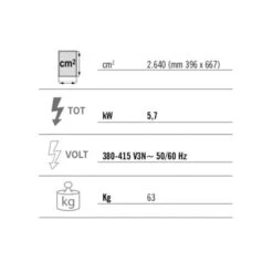 Elektro Bratplatte - 5,7 KW - Gerillt 12 Elektro Bratplatte - 5,7 KW - Gerillt -Koch Set Haus egb499mg tabelle 86d3
