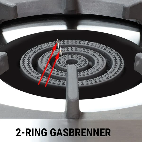 Gaskocher - 27 KW - 2 Brenner 4 Gaskocher - 27 KW - 2 Brenner – Bild 4