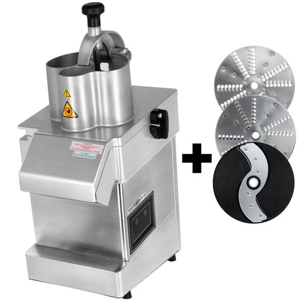 Elektrischer Gemüseschneider - 550 Watt - Inkl. 3 Schneidescheiben 1 Elektrischer Gemüseschneider - 550 Watt - Inkl. 3 Schneidescheiben