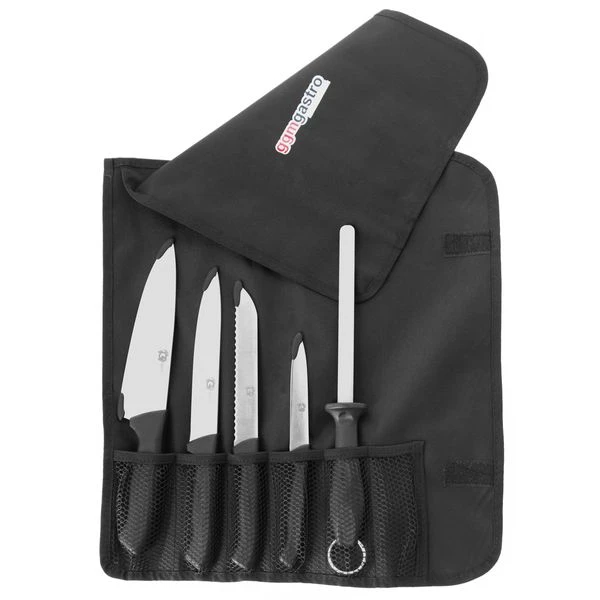 Messerset In Rolltasche - Mit 6 Fächern 2 Messerset In Rolltasche - Mit 6 Fächern – Bild 2