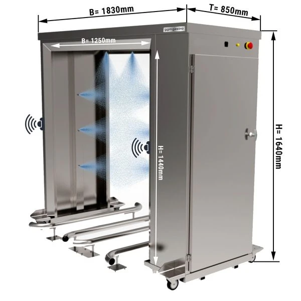 Einkaufswagen-Desinfektionsanlage 1 Einkaufswagen-Desinfektionsanlage