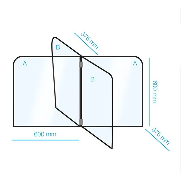 Tisch- Kunststofftrenner / Hygieneschutz - Set Für 4 Arbeitsplätze 1 Tisch- Kunststofftrenner / Hygieneschutz - Set Für 4 Arbeitsplätze