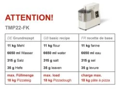 Teigknetmaschine - 22 Liter / 18 Kg - 2 Geschwindigkeiten - Mit Festem Kessel 13 Teigknetmaschine - 22 Liter / 18 Kg - 2 Geschwindigkeiten - Mit Festem Kessel -Koch Set Haus tmp22 fk a0b5