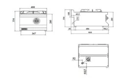 Gasherd - 8,65 KW - 1 Brenner 19 Gasherd - 8,65 KW - 1 Brenner -Koch Set Haus zeichnung 1platte c9c6