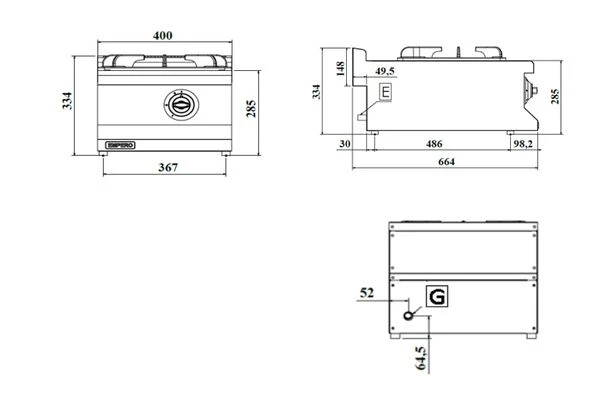 Gasherd - 8,65 KW - 1 Brenner 10 Gasherd - 8,65 KW - 1 Brenner – Bild 10